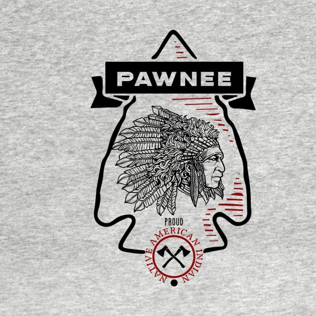 Pawnee  Tribe Native American Indian Proud Retro Arrow by The Dirty Gringo